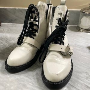 All Saints Donita Lace Up Leather Combat Boots